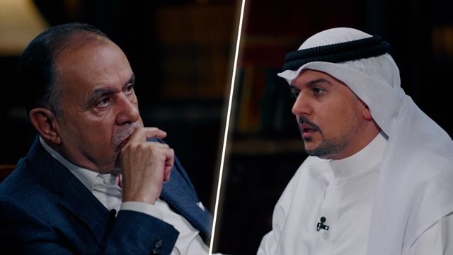 عريب الرنتاوي (يسار) مع علي السند خلال حلقة "موازين" عن مآلات 7 أكتوبر/تشرين الأول 2023